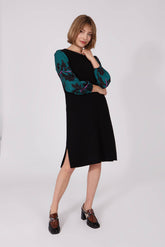 Black Pisces Midi Dress